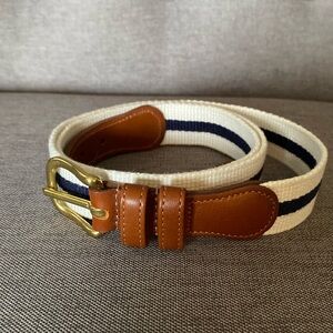 VTG Coach 3835 Leather and Linen Belt Vintage Fashion